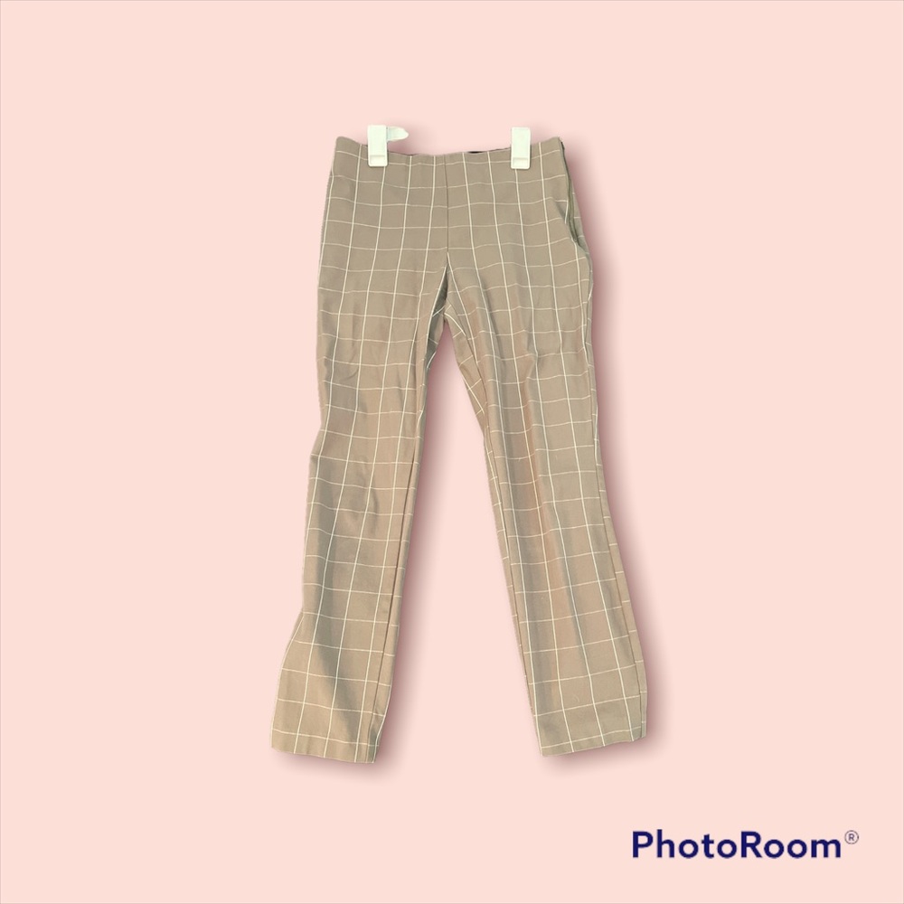 Plaid spandex-material pant